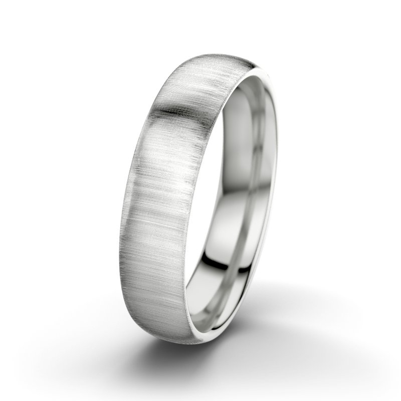 Kein Stein Sterlingsilber quermattring Romeo M5, Sterlingsilber 925 quermatt, von vorn