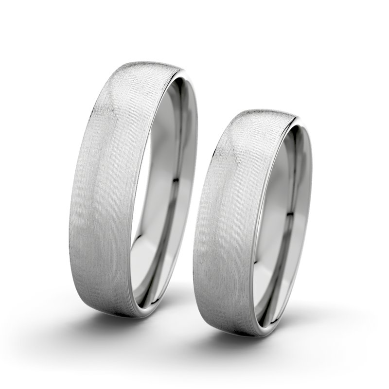 Kein Stein Palladium längsmattring Rose F5 P3, Palladium 585 längsmatt, von vorn