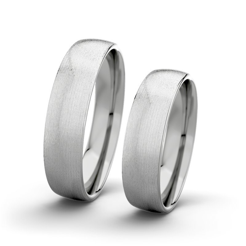 Kein Stein Platinum längsmattring Rose F5 P3, Platinum 950 längsmatt, von vorn