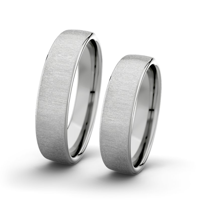 Kein Stein Platinum quermattring Rose F5 P4, Platinum 600 quermatt, von vorn