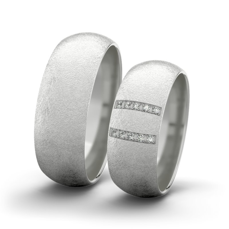 Kein Stein Sterlingsilber eismattring Rose F7 P5, Sterlingsilber 925 eismatt, von vorn