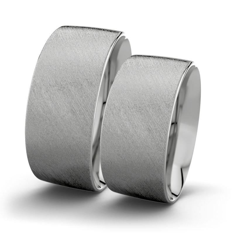 Kein Stein Palladium Schrägmattring Rose F9 P2, Palladium 585 Schrägmatt, von vorn