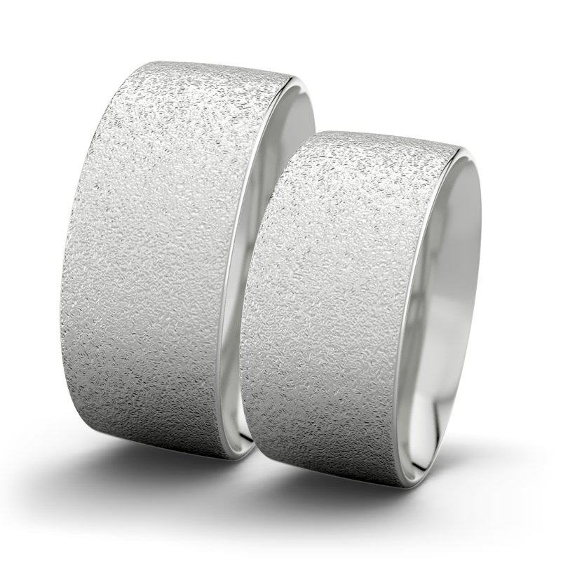 Kein Stein Sterlingsilber Sandmattgrobring Rose F9 P2, Sterlingsilber 925 Sandmattgrob, von vorn