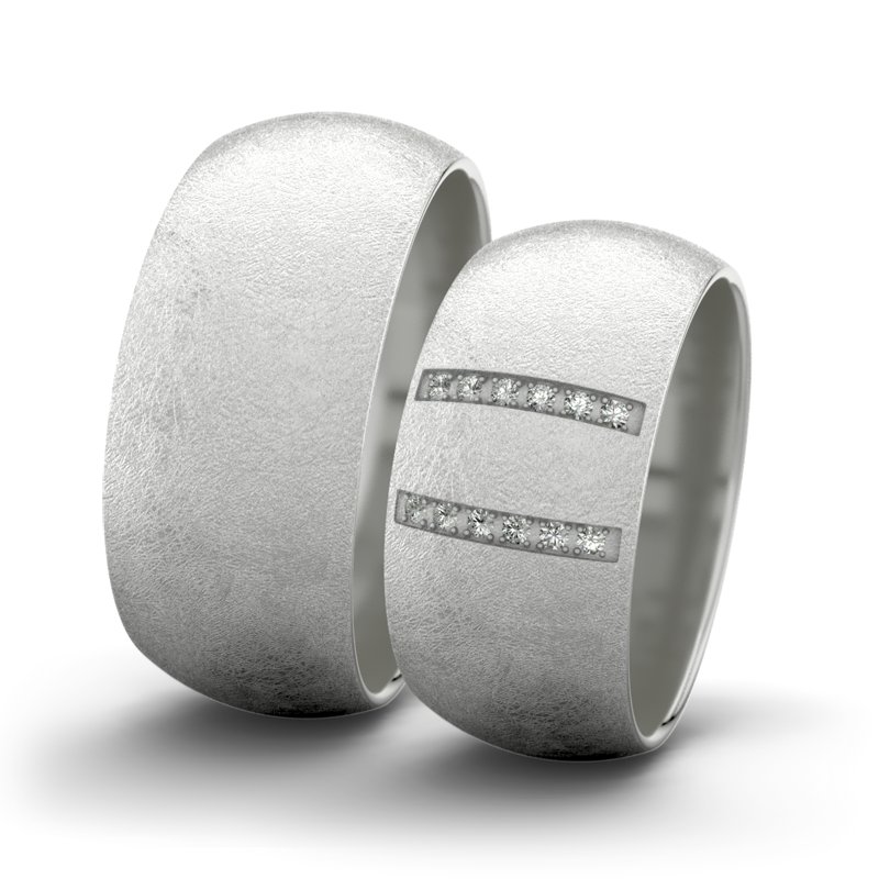 Kein Stein Sterlingsilber eismattring Rose F9 P5, Sterlingsilber 925 eismatt, von vorn