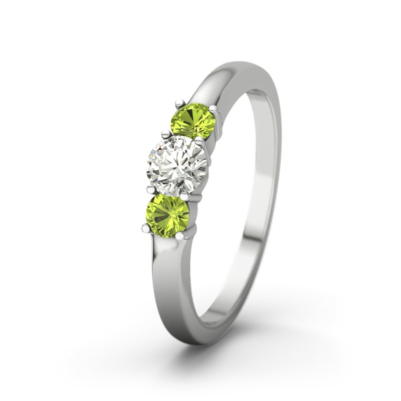 Diamantring Rouby, Sterlingsilber 925, von vorn