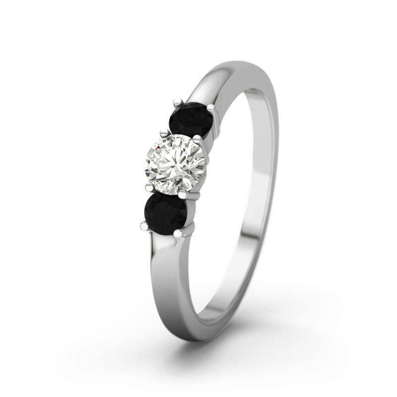 Diamantring Rouby, Sterlingsilber 925, von vorn