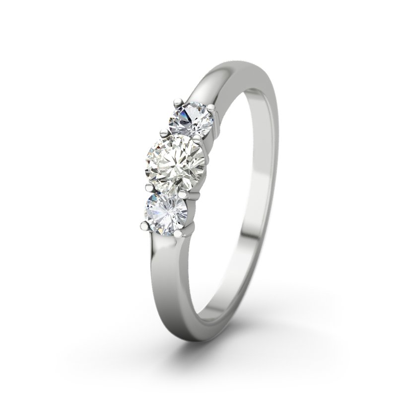 Diamantring Rouby, Sterlingsilber 925, von vorn