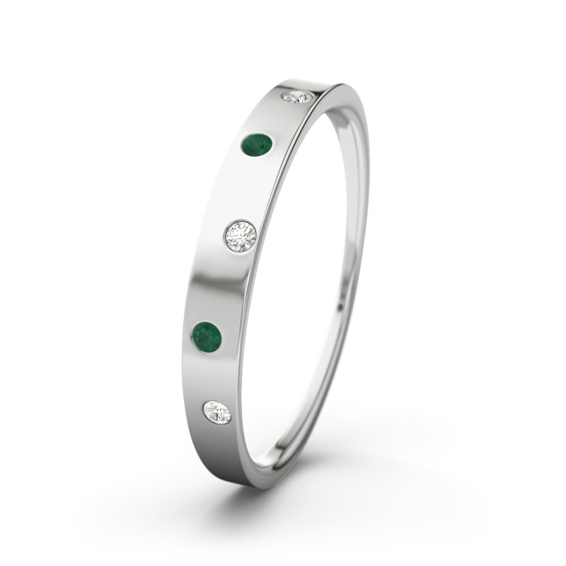 Diamantring Sabine, Sterlingsilber 925, von vorn