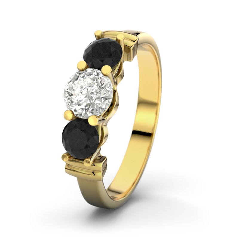 Diamantring Sabrina, Gelbgold 585, von vorn