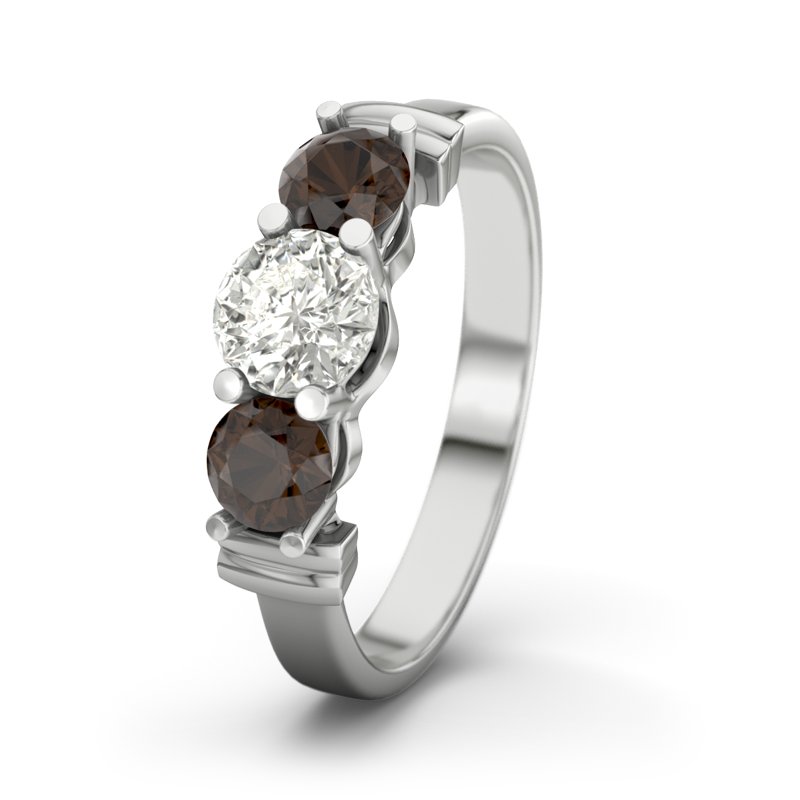 Diamantring Sabrina, Weißgold 585, von vorn