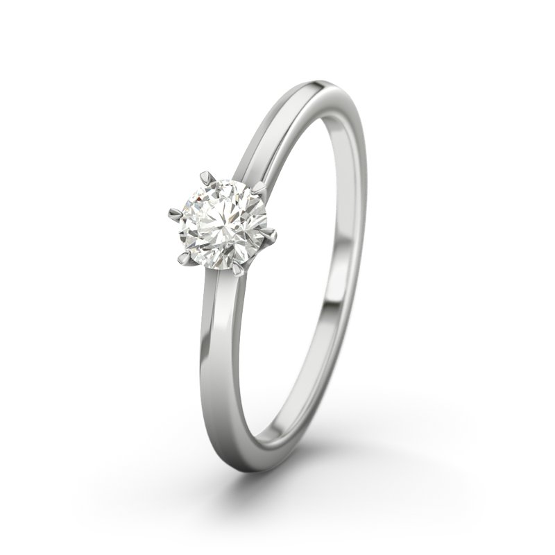 Diamantring San Antonio, Weißgold 375, von vorn