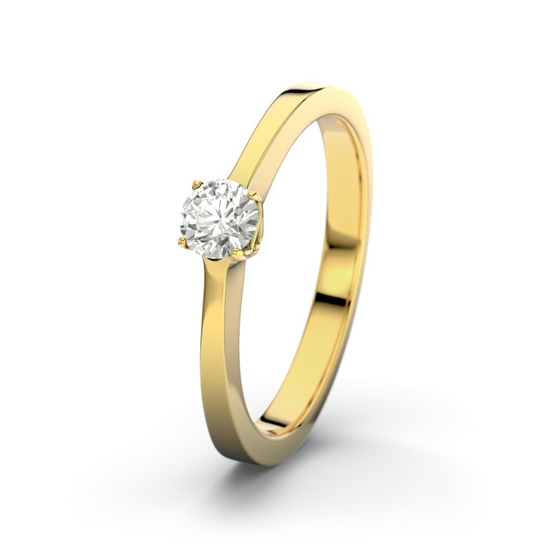 Diamantring San Marino, Gelbgold 375, von vorn