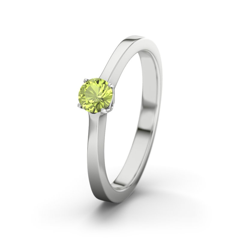 Peridot Sterlingsilberring San Marino, Sterlingsilber 925, von vorn