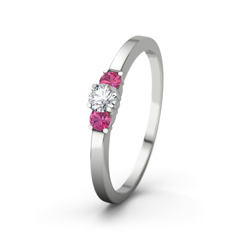 Zirkonia Platinumring Shannon, Platinum 950, von vorn