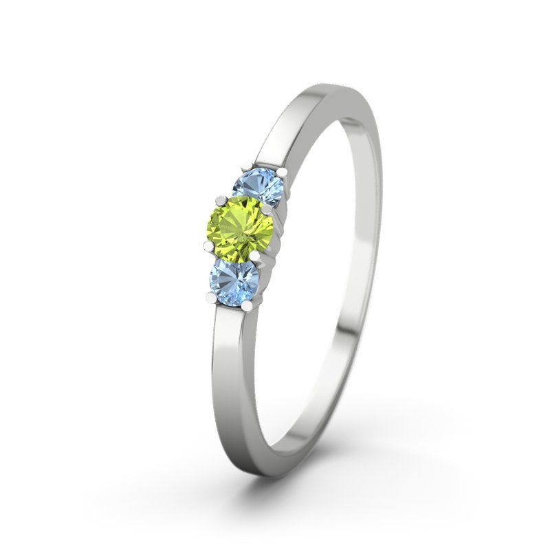 Peridot Sterlingsilberring Shannon, Sterlingsilber 925, von vorn