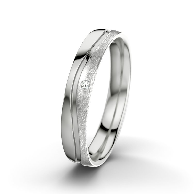 Diamantring Sonny M4, Sterlingsilber 925 poliert, von vorn