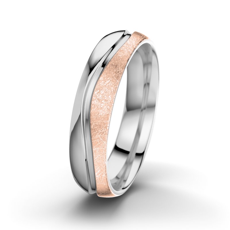 Kein Stein Weißgold poliertring Sonny M5, Weißgold 375 poliert, von vorn