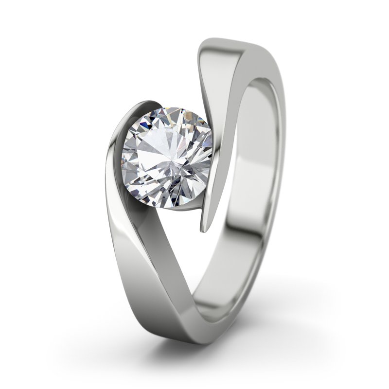 Zirkonia Sterlingsilberring Summer End, Sterlingsilber 925, von vorn