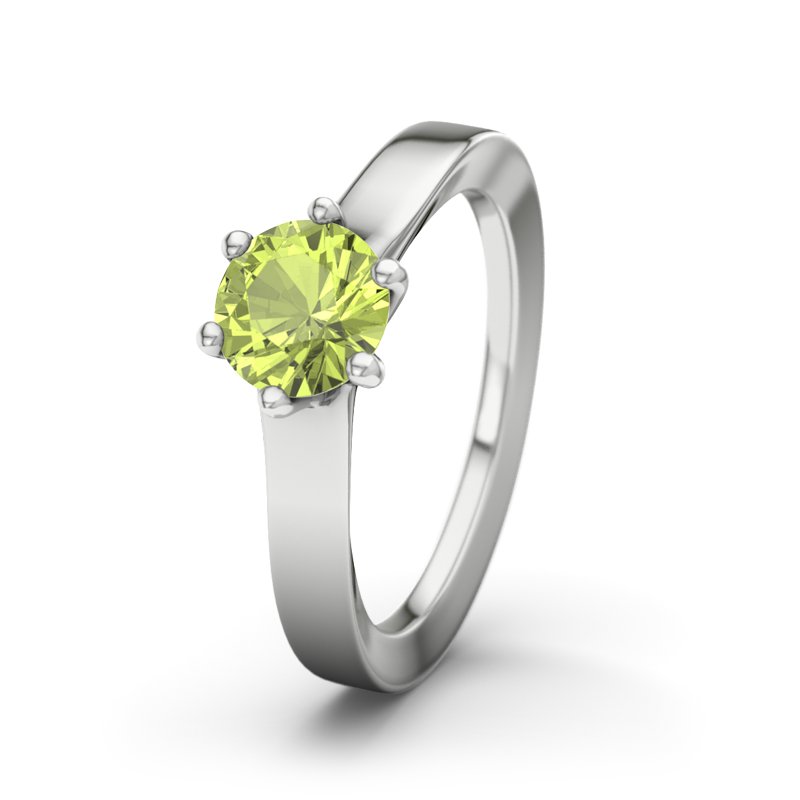 Peridot Sterlingsilberring Suong, Sterlingsilber 925, von vorn