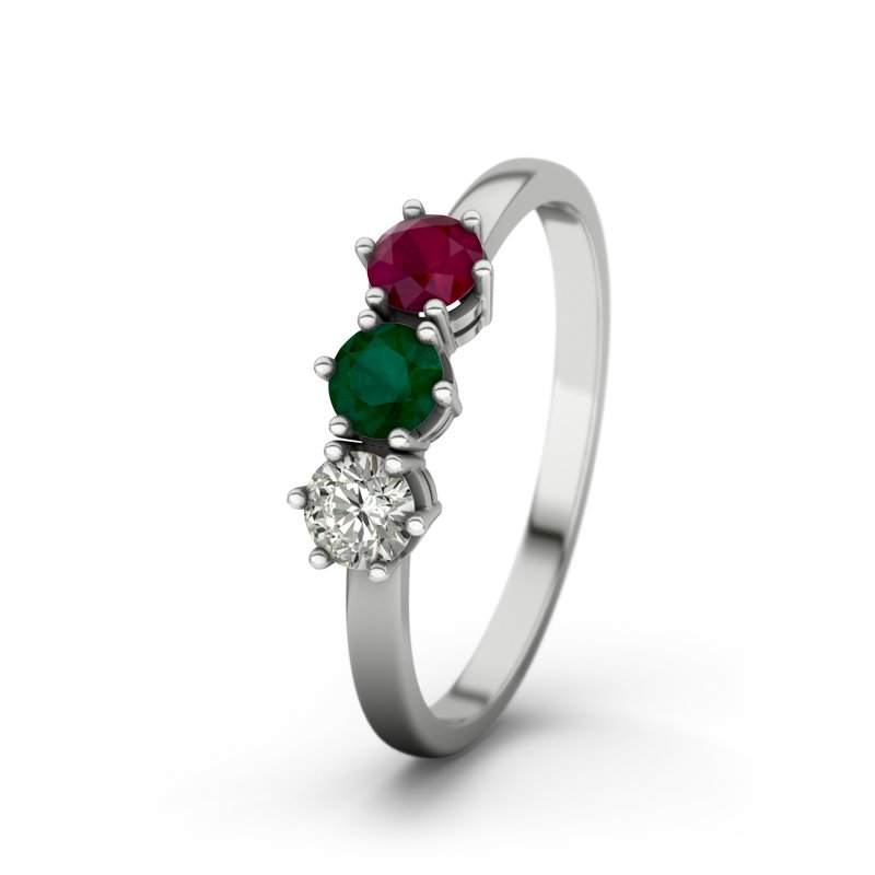 Diamantring Tamara, Sterlingsilber 925, von vorn