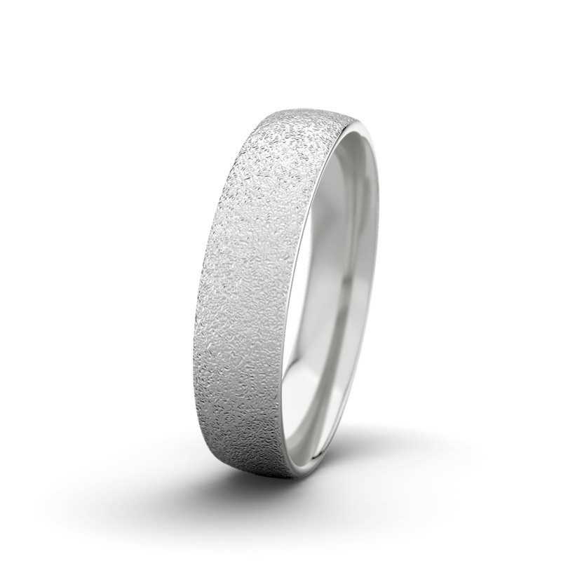 Kein Stein Sterlingsilber Sandmattgrobring Tarzan M5 P3, Sterlingsilber 925 Sandmattgrob, von vorn