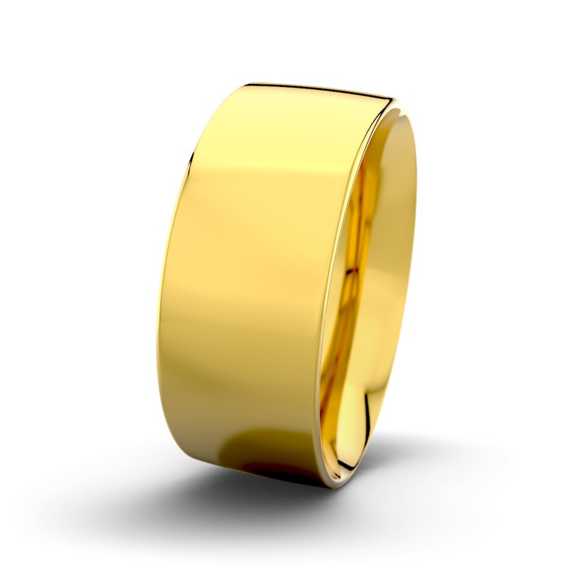 Kein Stein Gelbgold poliertring Tarzan M9 P2, Gelbgold 375 poliert, von vorn