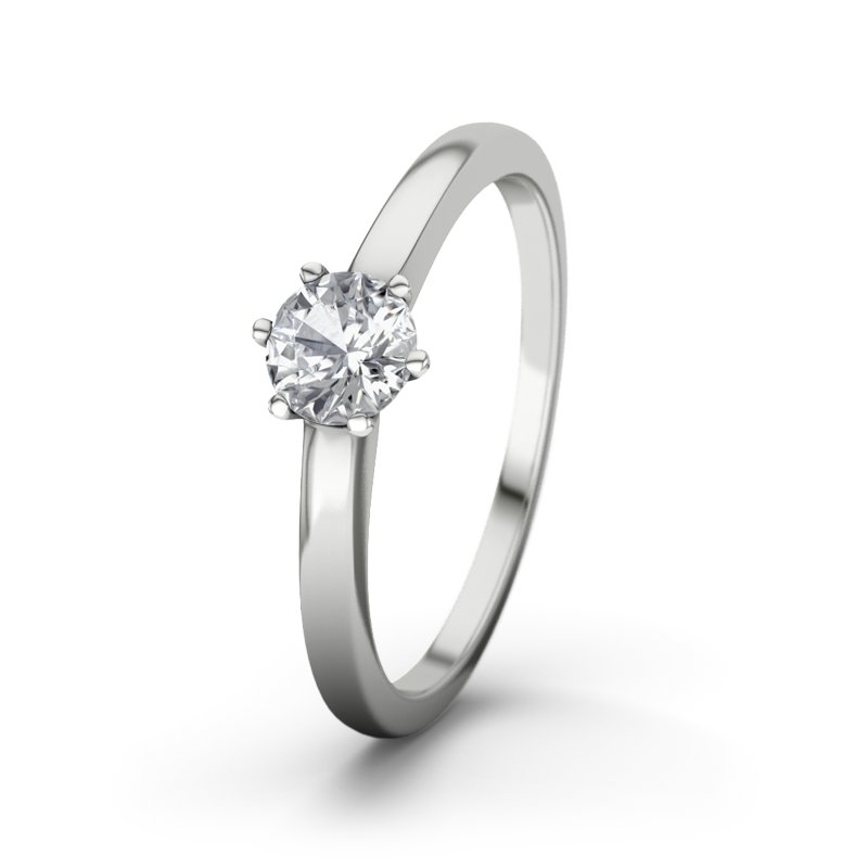 Zirkonia Platinumring Thessaloniki, Platinum 950, von vorn