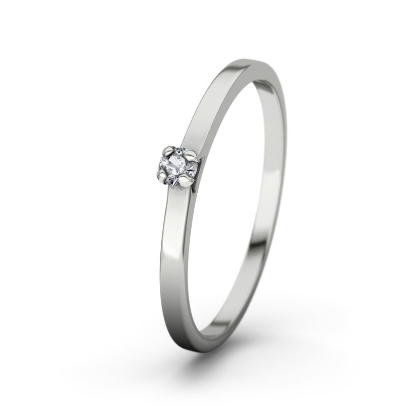 Zirkonia Platinumring Tribeca, Platinum 950, von vorn