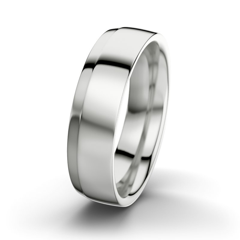 Kein Stein Sterlingsilber poliertring Tristan M6, Sterlingsilber 925 poliert, von vorn