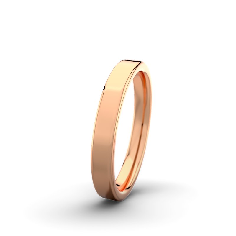 Kein Stein Rotgold poliertring Victoria F3 P1, Rotgold 585 poliert, von vorn