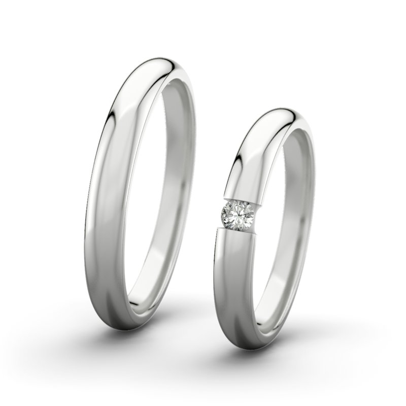 Diamantring Victoria F3 P5, Sterlingsilber 925 poliert, von vorn