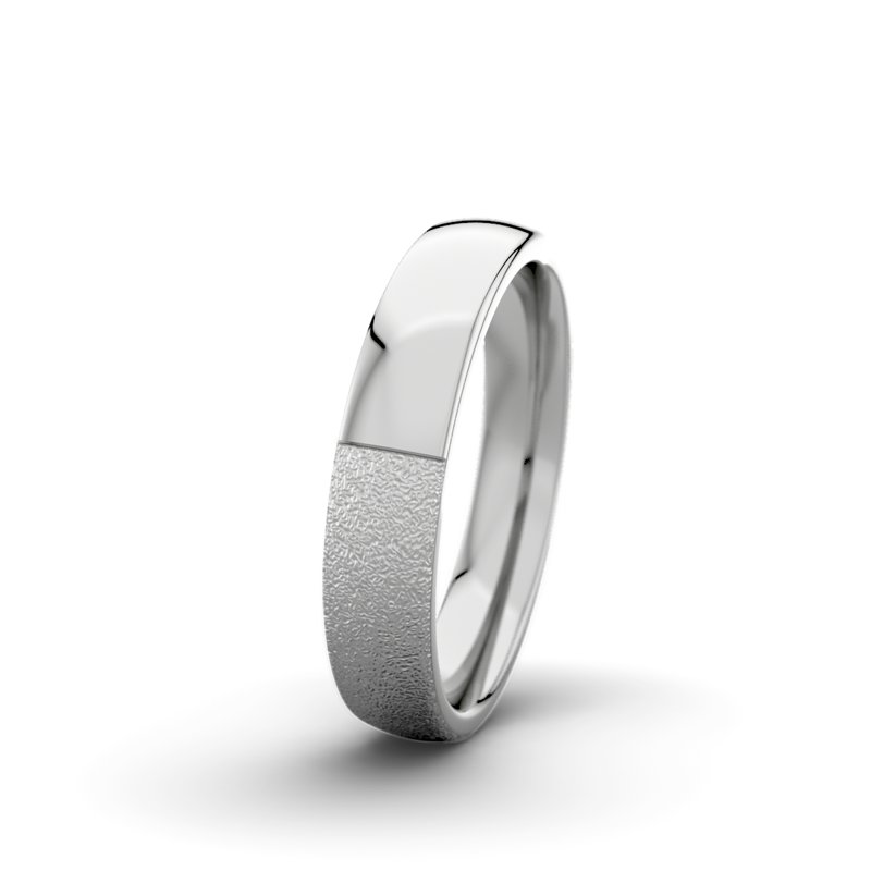 Kein Stein Palladium Sandmattgrobring Victoria F4 P3, Palladium 950 Sandmattgrob, von vorn