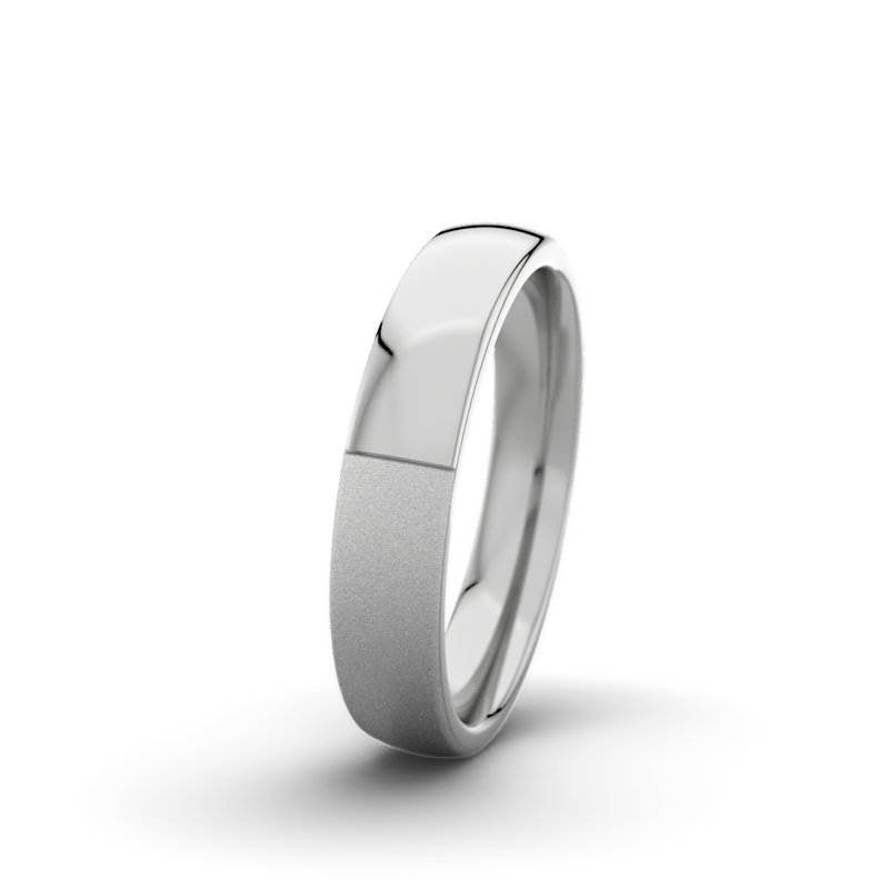 Kein Stein Platinum Sandmattfeinring Victoria F4 P3, Platinum 600 Sandmattfein, von vorn