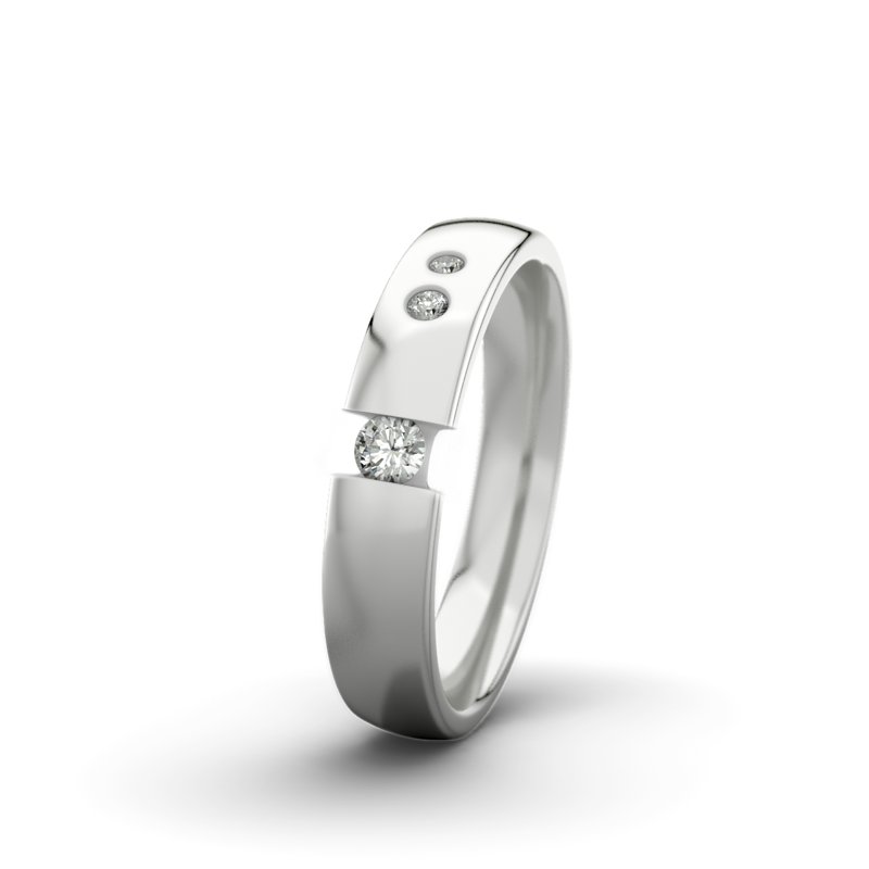 Diamantring Victoria F4 P3, Sterlingsilber 925 poliert, von vorn