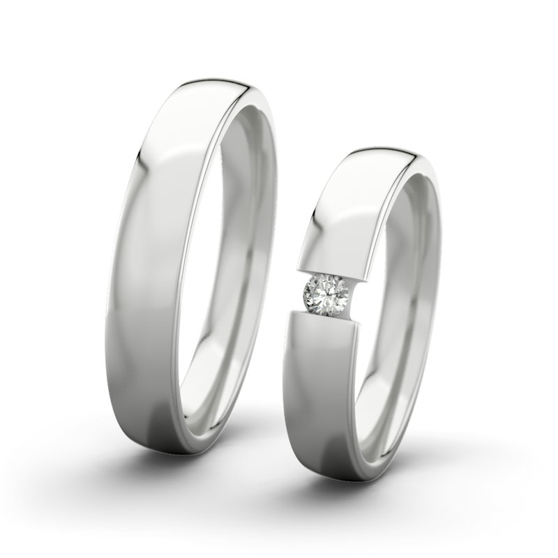 Diamantring Victoria F4 P3, Sterlingsilber 925 poliert, von vorn