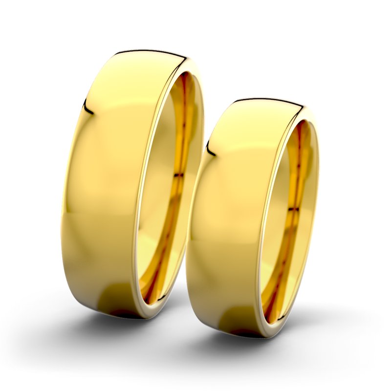 Kein Stein Gelbgold poliertring Victoria F6 P3, Gelbgold 375 poliert, von vorn