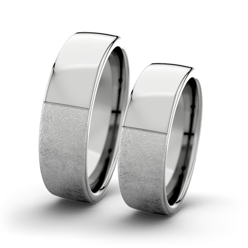 Kein Stein Palladium eismattring Victoria F6 P4, Palladium 950 eismatt, von vorn