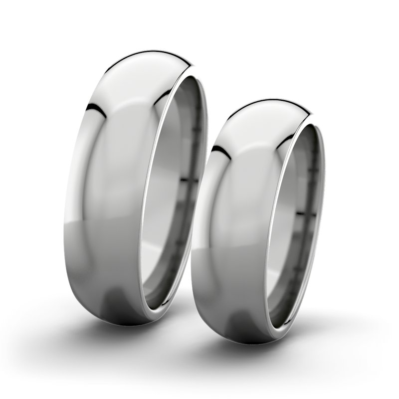 Kein Stein Palladium poliertring Victoria F6 P5, Palladium 585 poliert, von vorn