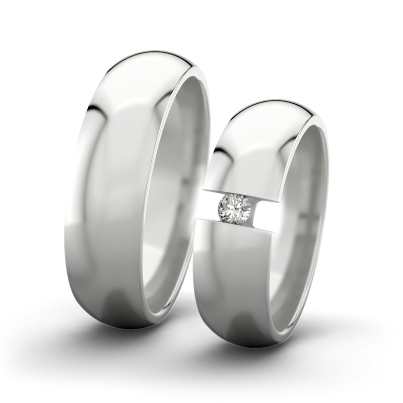 Diamantring Victoria F6 P5, Sterlingsilber 925 poliert, von vorn