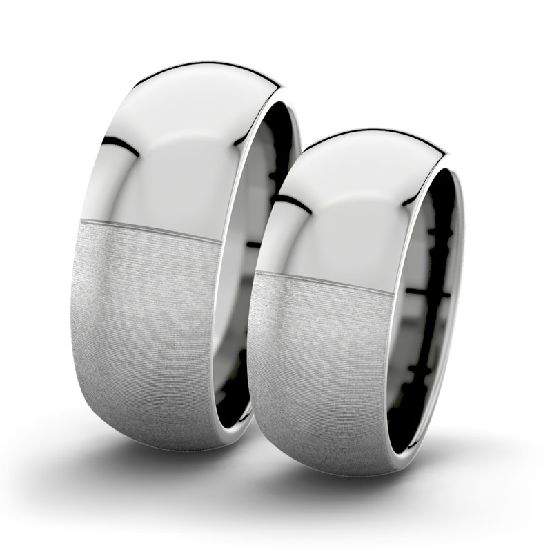 Kein Stein Palladium quermattring Victoria F8 P5, Palladium 950 quermatt, von vorn