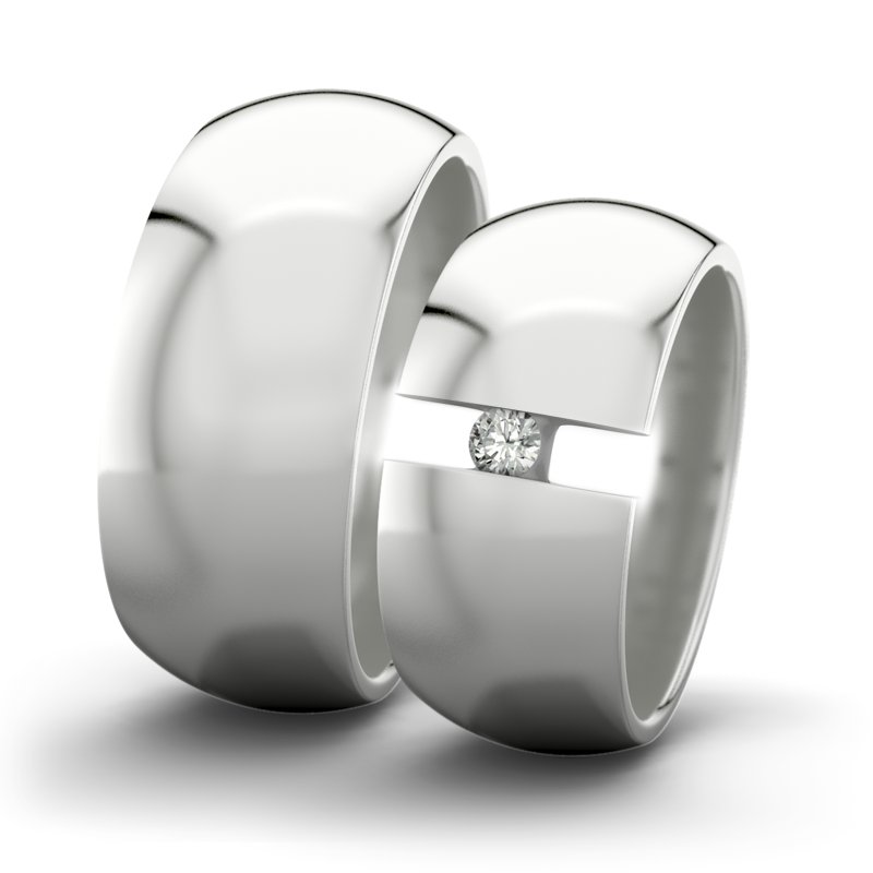 Diamantring Victoria F9 P5, Sterlingsilber 925 poliert, von vorn