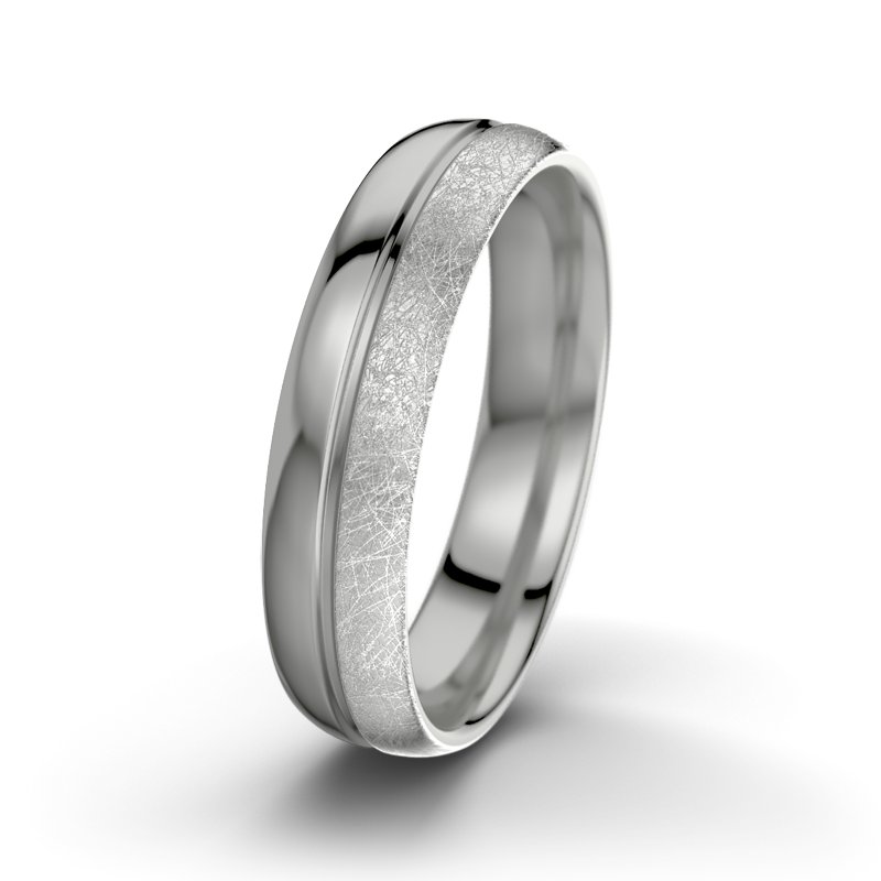 Kein Stein Platinum poliertring William M5, Platinum 600 poliert, von vorn