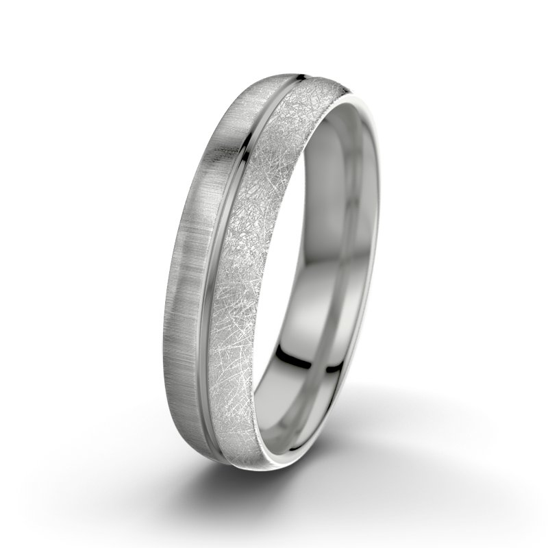 Kein Stein Platinum quermattring William M5, Platinum 600 quermatt, von vorn