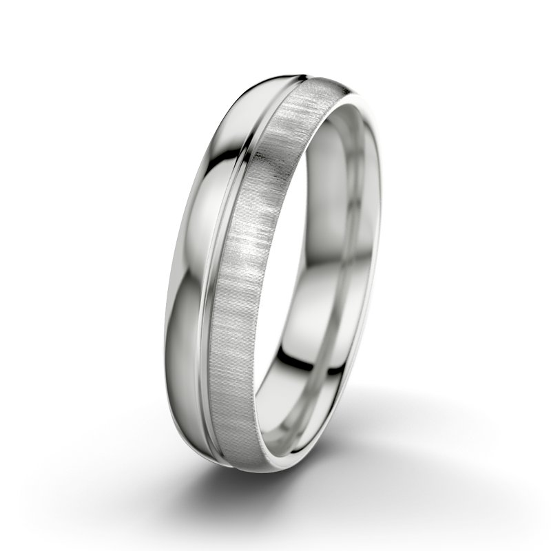 Kein Stein Sterlingsilber poliertring William M5, Sterlingsilber 925 poliert, von vorn